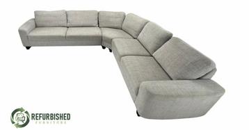 Refurbished 6-zits hoekbank beige 6 mnd garantie! beschikbaar voor biedingen