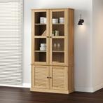 vidaXL Vitrinekast VIGO 85x35x170 cm massief grenenhout, Verzenden, Nieuw, 50 tot 100 cm, 25 tot 50 cm