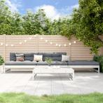 vidaXL 4-delige Loungeset massief grenenhout wit, Verzenden, Nieuw, 4 zitplaatsen, Loungeset