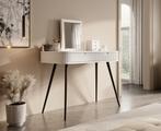 Kaptafel wit Make-up tafel 103x49x80 cm 2 lades, Huis en Inrichting, Tafels | Kaptafels, Verzenden, Nieuw, Minder dan 50 cm, Modern