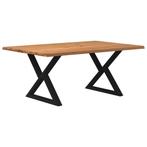 vidaXL Eettafel met natuurlijke rand 180x120x74cm eikenhout, Huis en Inrichting, Verzenden, Nieuw