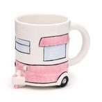 Beker/Mok - Caravan Roze - Home Is Where You Park It - Keram, Huis en Inrichting, Keuken | Servies, Ophalen of Verzenden, Nieuw