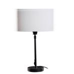 Tafellamp zwart met ovale linnen kap wit 35cm - Parte, Huis en Inrichting, Lampen | Tafellampen, Verzenden, Nieuw, Modern