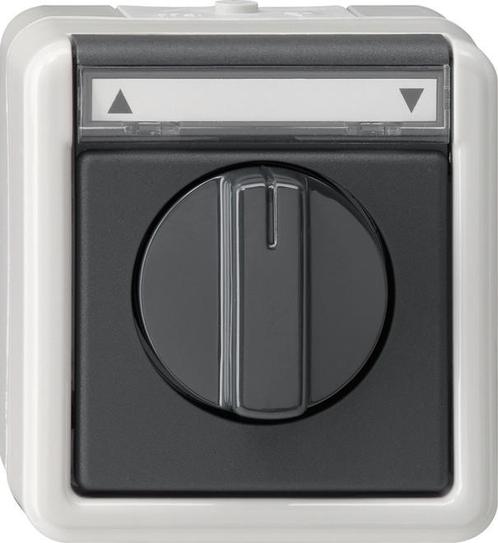 Gira Spatwaterdichte Opbouwjaloezieschakelaar - 015430, Doe-het-zelf en Verbouw, Elektra en Kabels, Overige typen, Nieuw, Verzenden