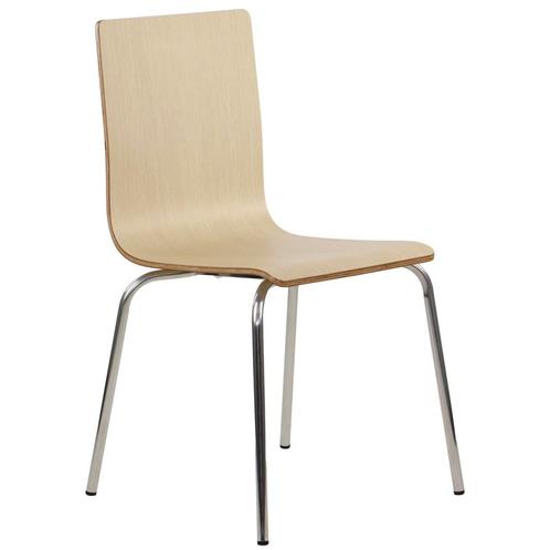 Stoel | DANIS | Houtlook (Naturel) | RVS Poten |, Zakelijke goederen, Horeca | Keukenapparatuur, Nieuw in verpakking, Verzenden
