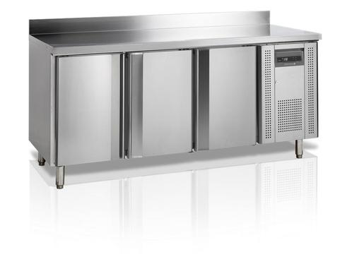 RVS Koelwerkbank met achterwand | 3-deurs | 180 x 70 x 98 cm, Zakelijke goederen, Horeca | Keukenapparatuur, Verzenden