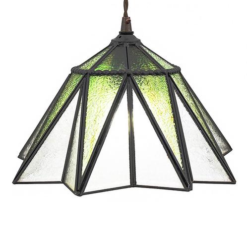Hanglamp Tiffany Ø 31x107 cm Groen Glas Hanglamp Eettafel, Huis en Inrichting, Lampen | Hanglampen, Nieuw, Glas, Ophalen of Verzenden