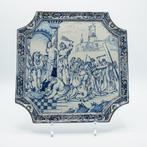 Delfts plaquette, 18e-eeuw - Aardewerk - 1700-1750, Antiek en Kunst