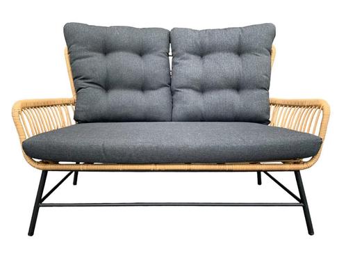 Loungebank Dex Bamboe inclusief kussens, Tuin en Terras, Tuinbanken, Ophalen of Verzenden