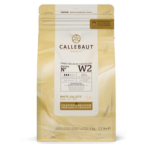 Callebaut Chocolade Callets Wit (W2) 1kg, Hobby en Vrije tijd, Taarten en Cupcakes maken, Nieuw, Verzenden