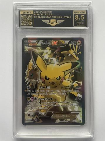 Pikachu EX #XY124 (AP 8.5) (Pokemon Graded Cards)