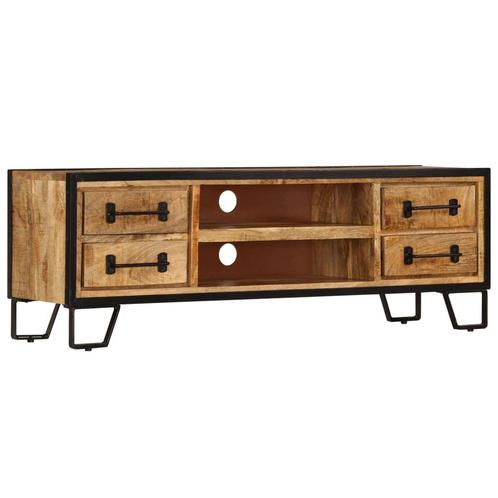 vidaXL Tv-meubel met lades 120x30x40 cm massief mangohout, Huis en Inrichting, Kasten | Televisiemeubels, 25 tot 50 cm, Nieuw