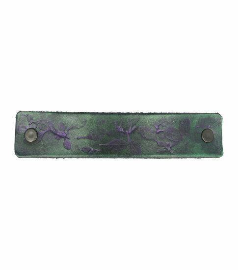 Haarspeld Groot Recht Leder Fantasie Print Leaves Groen, Sieraden, Tassen en Uiterlijk, Uiterlijk | Haarverzorging, Verzenden