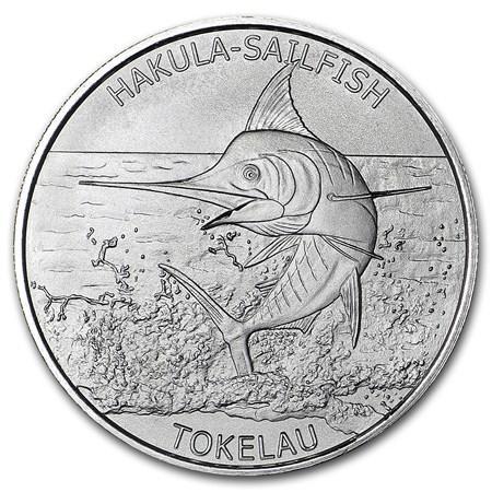 Tokelau Hakula Sailfish 1 oz 2016, Postzegels en Munten, Munten | Oceanië, Losse munt, Zilver, Verzenden