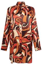 Ophilia blouse Jazz print satijn Maat:, Kleding | Dames, Verzenden, Nieuw, Overige kleuren
