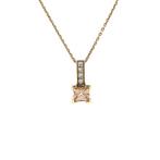 Gouden hanger met glas en zirkonia 14 krt, Sieraden, Tassen en Uiterlijk, Kettinghangers, Verzenden, Zo goed als nieuw, Goud