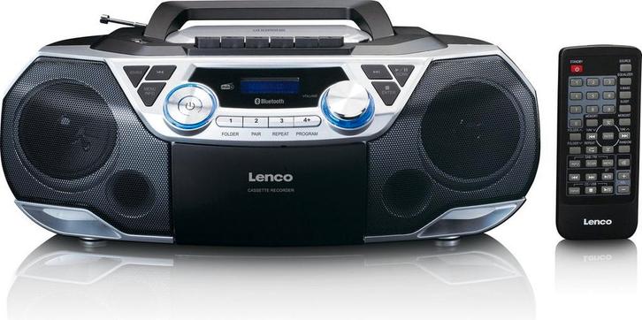 Draagbare radio - Boombox - CD Speler - Zilver - Lenco - SCD, Audio, Tv en Foto, Luidsprekers, Zo goed als nieuw, Verzenden