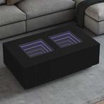 vidaXL Salontafel met Infinity LED 116x69x40 cm zwart, Verzenden, Nieuw, Overige houtsoorten, 100 tot 150 cm