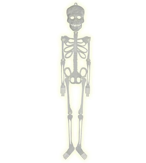 Halloween Pop Skelet Glow In The Dark 75cm, Hobby en Vrije tijd, Feestartikelen, Nieuw, Verzenden