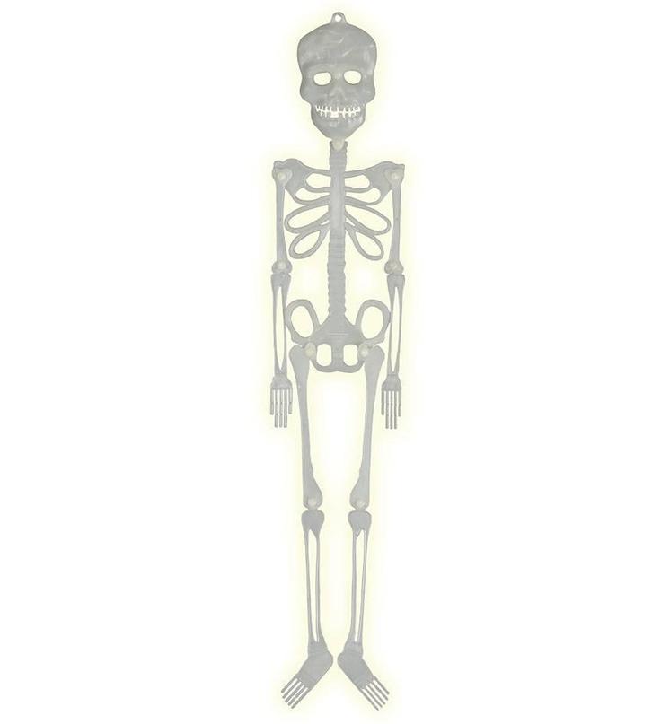 Halloween Pop Skelet Glow In The Dark 75cm, Hobby en Vrije tijd, Feestartikelen, Nieuw, Verzenden