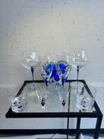 Orrefors Sweden - Beker (9) - Orrefors Intermezzo Blue set –