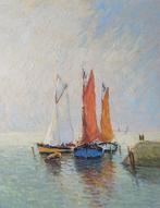 Niek van der Plas (1954) - De haven van Honfleur, Antiek en Kunst, Kunst | Schilderijen | Klassiek