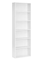 Witte Boekenkast – 6 Planken, Scandinavisch en Compact, Huis en Inrichting, Kasten | Boekenkasten, Verzenden, Nieuw