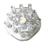 Design glazen theelicht / rechaud - brutalist - ontwerp, Nieuw