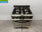 RVS Olis 4 Pits Fornuis met oven 80 cm GAS Horeca, Ophalen of Verzenden, Gebruikt