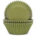 Cupcake Vormpjes HoM Mosgroen 50x33mm. 50st., Verzenden, Nieuw