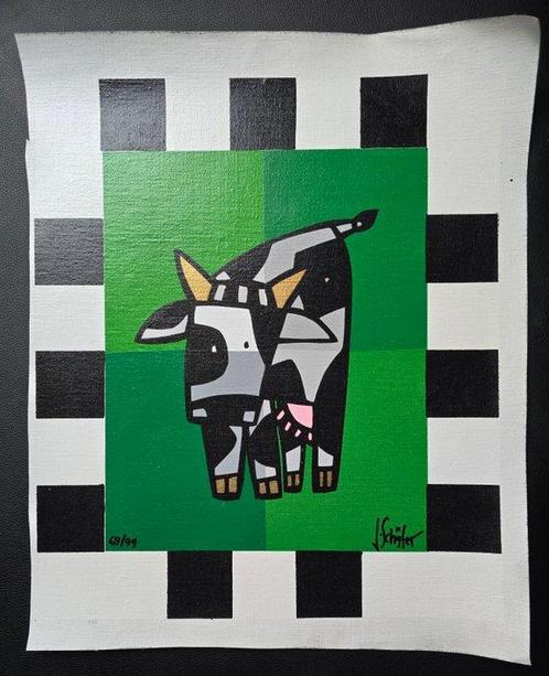 Jacqueline Schäfer (1961) - Cow Green, Antiek en Kunst, Kunst | Schilderijen | Modern