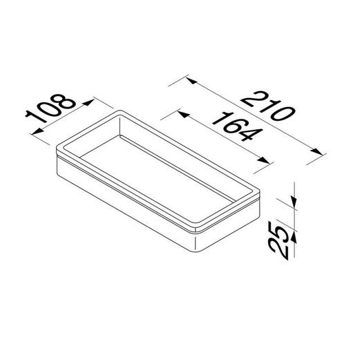 Planchet Geesa Frame 21 cm Zwart, Doe-het-zelf en Verbouw, Sanitair, Ophalen of Verzenden