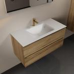 MONDIAZ AIVY 100cm badmeubel Chai, wastafel Talc solid, Ophalen of Verzenden, Nieuw, Bad
