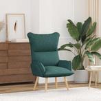 vidaXL Ontspanningsstoel Donkergroen 69 x 74 x 93 cm Stof, Huis en Inrichting, Fauteuils, Verzenden, Nieuw