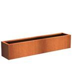 Cortenstaal plantenbak 200x40x40cm - Met bodem, Tuin en Terras, 100 cm of meer, Nieuw, Metaal, Rechthoekig