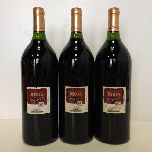 1995 Barón de Oña - Rioja Reserva - 3 Magnums (1.5L), Verzamelen, Wijnen