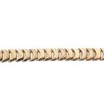 8 Krt. Fantasie schakel armband | 20 cm (halve maan), Sieraden, Tassen en Uiterlijk, Antieke sieraden, Ophalen of Verzenden, Goud