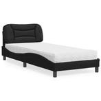 vidaXL Bed met matras kunstleer zwart 90x200 cm, Huis en Inrichting, Slaapkamer | Bedden, Overige materialen, 90 cm, Eenpersoons