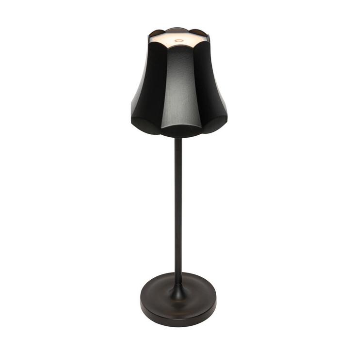 Retro tafellamp zwart oplaadbaar IP44 - Granny, Huis en Inrichting, Lampen | Tafellampen, Nieuw, Minder dan 50 cm