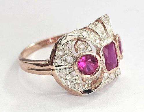 Zonder Minimumprijs - Ring - 9 kt. Roségoud, Zilver -, Sieraden, Tassen en Uiterlijk, Ringen