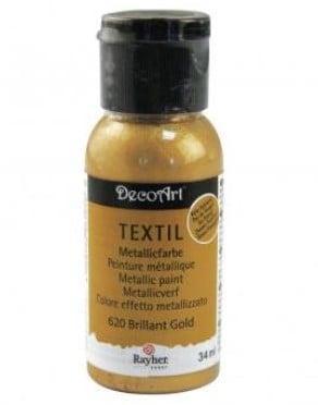Textielverf Metallic Stoffenverf Goud 34 ml, Hobby en Vrije tijd, Knutselen, Nieuw, Ophalen of Verzenden