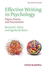 Effective Writing In Psychology 9780470672440, Verzenden, Gelezen, Bernard B. Beins