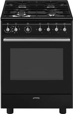 Smeg CX61GMBLNLK gas fornuis - 60 cm - zwart - outlet, Witgoed en Apparatuur, Fornuizen, Verzenden, 60 cm of meer, Nieuw, 4 kookzones
