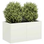 vidaXL Plantenbak 80x40x40 cm koudgewalst staal wit, Tuin en Terras, Verzenden, Nieuw, Metaal
