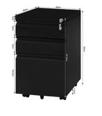 Afsluitbare Metalen Dossierkast – Verrijdbare Kast met Laden, Verzenden, Nieuw in verpakking