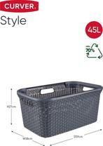Curver Style Wasmand 45L 2 stuks - Antraciet, Huis en Inrichting, Ophalen of Verzenden, Nieuw