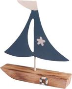 Zeilschip Deco Hout Maritiem 14x15,5x2,7 cm, Ophalen of Verzenden, Nieuw