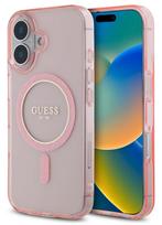 Guess iPhone 16 Back Cover hoesje Magsafe IML Glitter Roze, Verzenden, Nieuw, Frontje of Cover