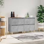 vidaXL Dressoirs 2 st 60x35x70 cm bewerkt hout betongrijs, Huis en Inrichting, Kasten | Dressoirs, Verzenden, Nieuw, 50 tot 100 cm