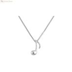 Zilveren achtste muzieknoot collier, Sieraden, Tassen en Uiterlijk, Verzenden, Nieuw, Zilver